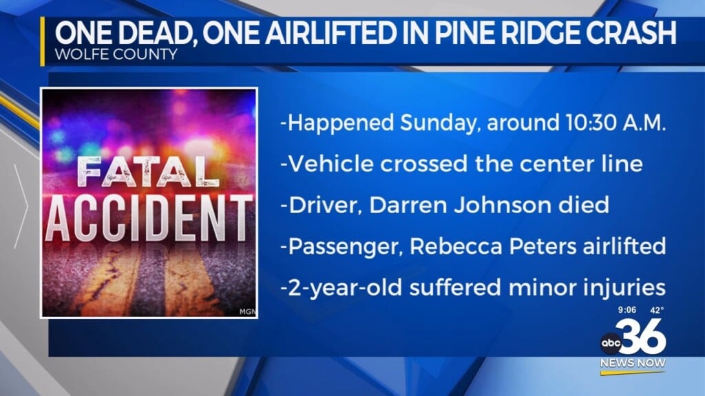 One Dead, One Airlifted In Pine Ridge Crash In Wolfe County