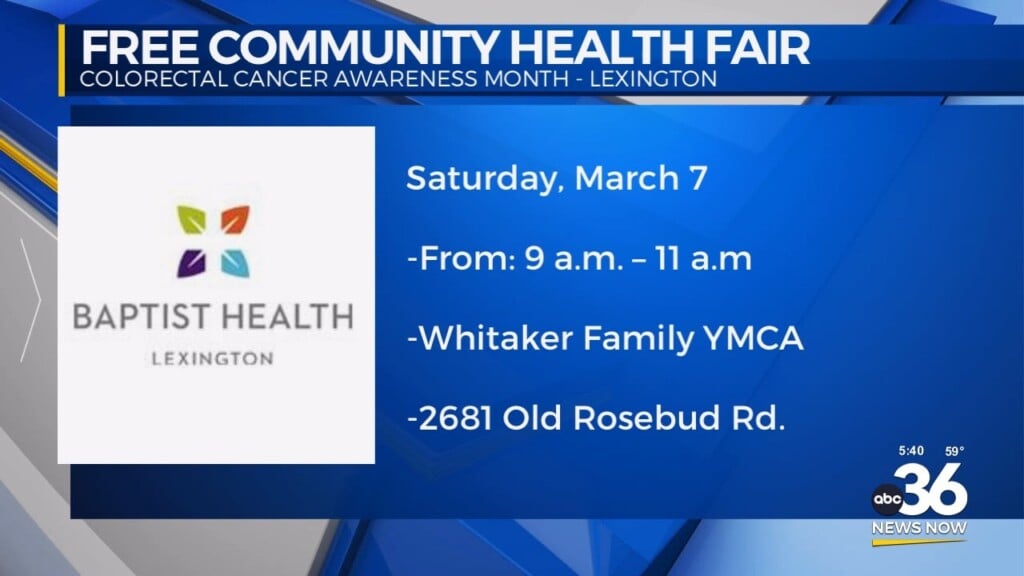Details On A Free Community Health Fair In Lexington