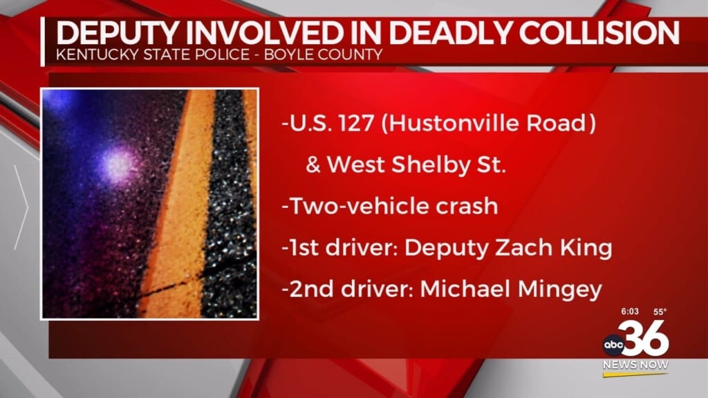 Deputy Involved In Deadly Collision