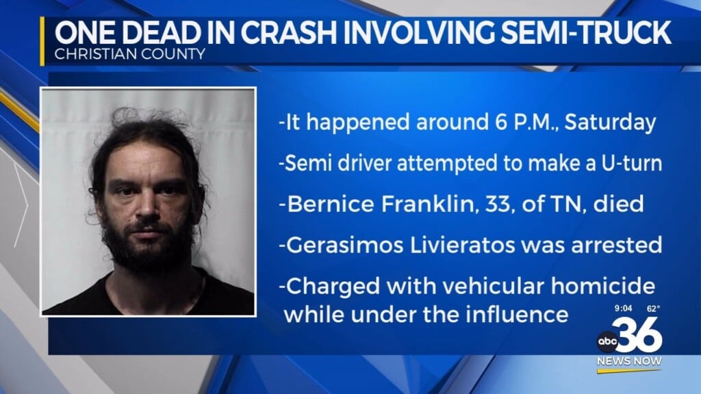 One Dead In Crash Involving A Semi Truck In Christian County