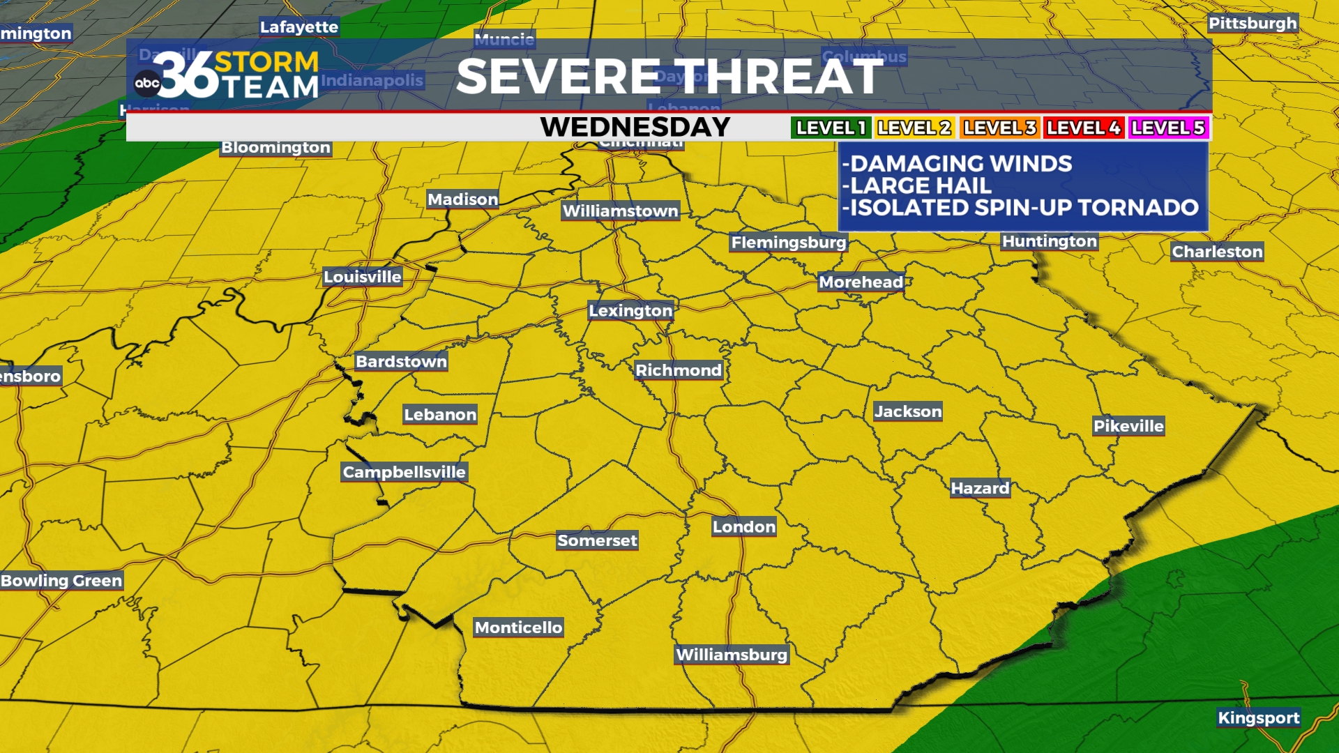Storm threat ramps up into the mid-week - WTVQ