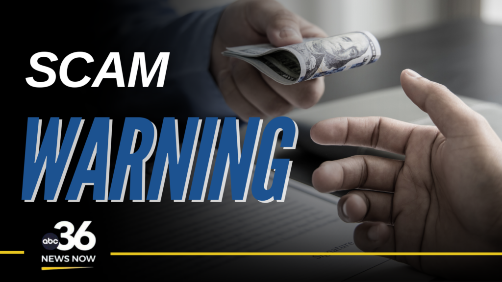 Scam warning graphic