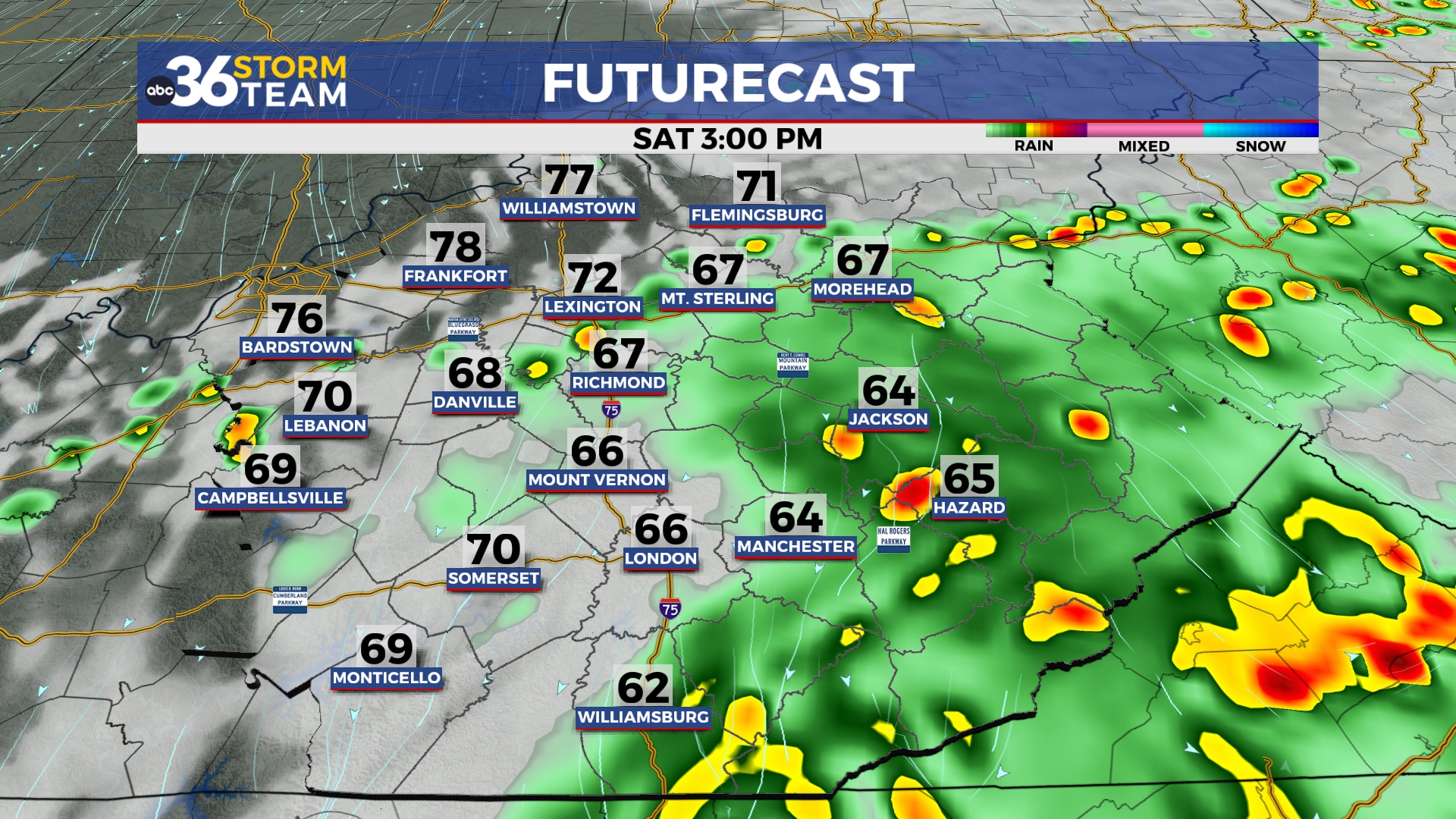 A few showers and storms around to kick off the weekend - WTVQ