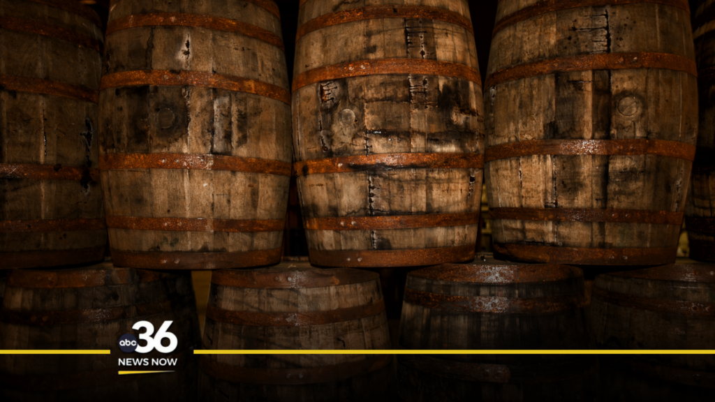 Barrels of bourbon