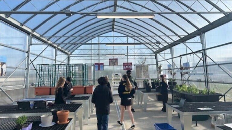 Tates Creek Middle School new greenhouse