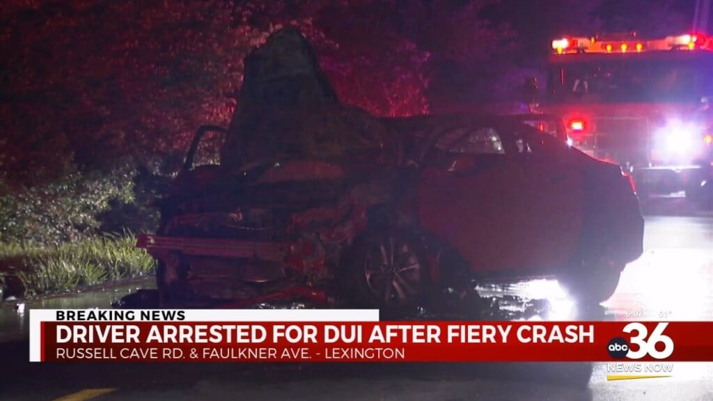 Fiery Crash In Lexington Leads To Dui Arrest, No Injuries Reported
