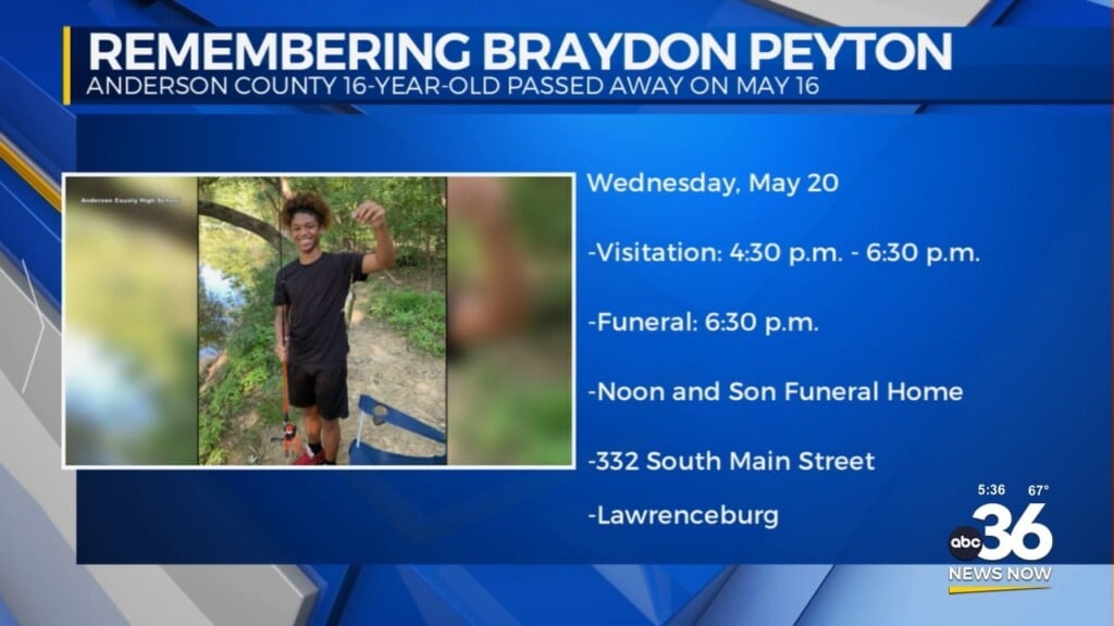 Final Arrangements For Anderson County Teen Braydon Peyton