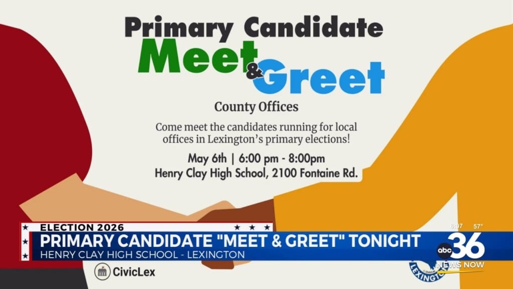 A Meet And Greet Scheduled For Lexington's Primary Election Candidates