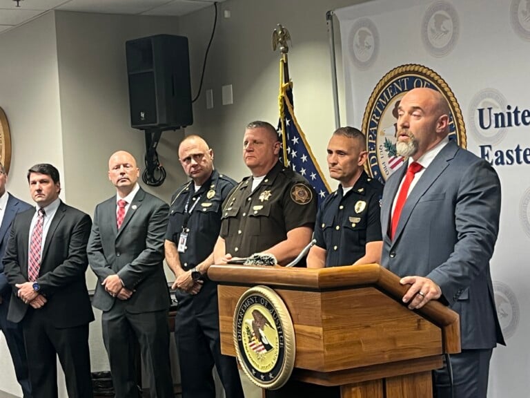 Law enforcement holds press conference after arresting teen in deadly Berea bank robbery