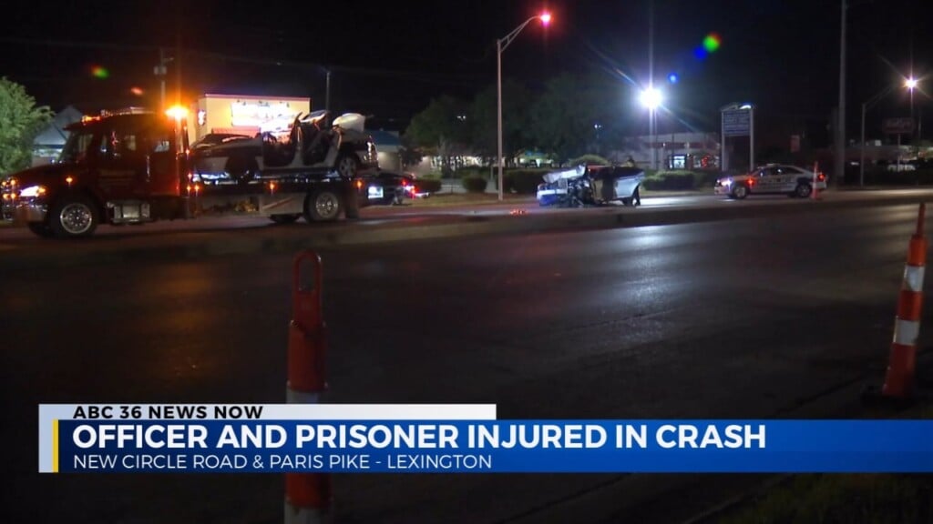 Lexington Police Cruiser Transporting Prisoner Struck By Alleged Drunk Driver