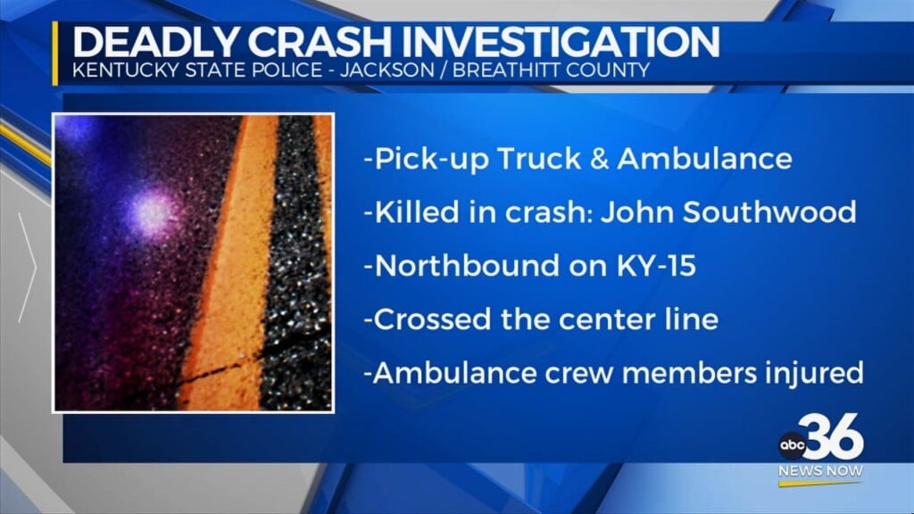 One Dead After Breathitt County Crash Between Pick Up Truck, Ambulance