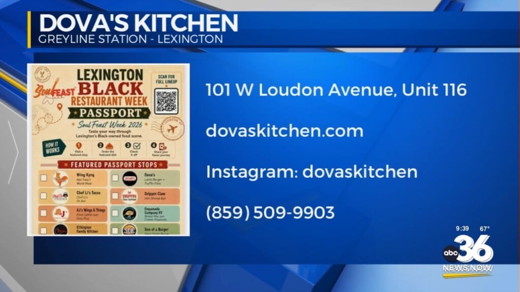 Lexington's Black Restaurant Week Continues With Dova's Kitchen