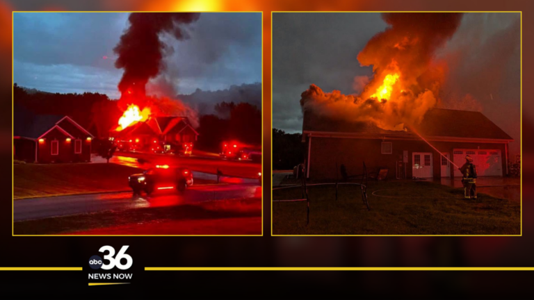 Large house fire on Marks Lane in Nelson County