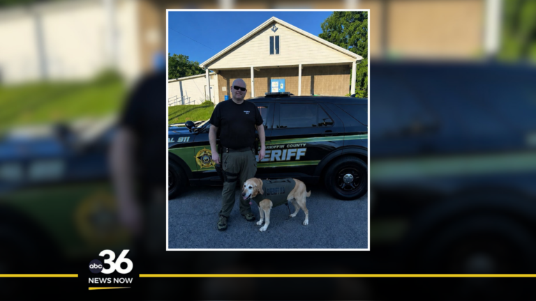 Mayday the K9 receives protective vest donation