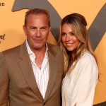 Cast Member Costner And His Wife Christine Baumgartner Pose At A Premiere Party For Season 2 Of The Television Series 