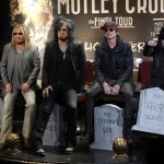 Members Of Rock Band Motley Crue Pose At A News Conference Announcing The Final Tour In Hollywood