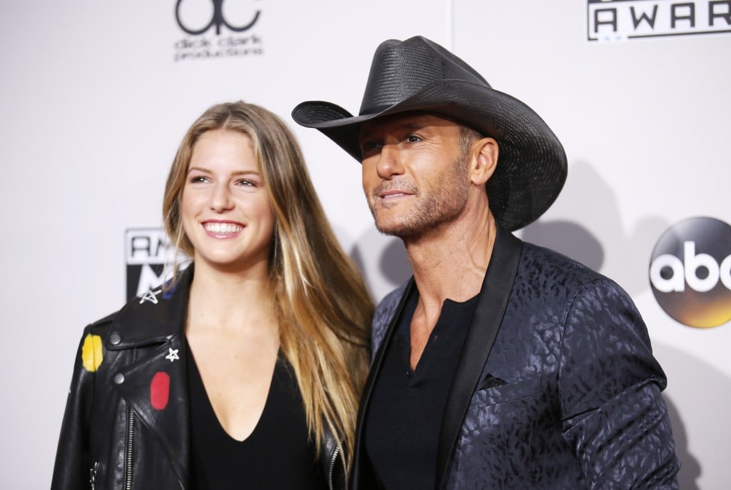 Tim Mcgraw And His Daughter Arrive At The 2016 American Music Awards In Los Angeles