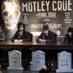 Members Of Rock Band Motley Crue Attend A News Conference Announcing The Final Tour In Hollywood