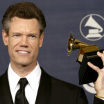 Country Music Singer Randy Travis Holds His Grammy For Best Male Country Vocal Performance For 