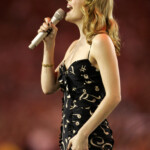 Singer Leann Rimes Performs National Anthem At Rose Bowl In Pasadena