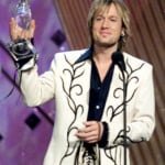 Keith Urban With Horizon Award At Cma Awards Show.