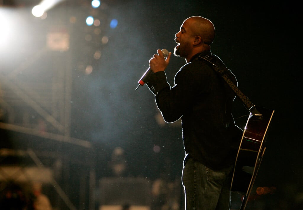 Us Band Hootie And The Blowfish's Lead Singer Rucker Sings To The Crowd At The Rockin' The Corps ...