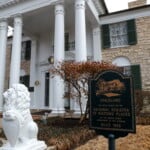 Music Fans Attend A Public Memorial For Singer Lisa Marie Presley At Graceland In Memphis