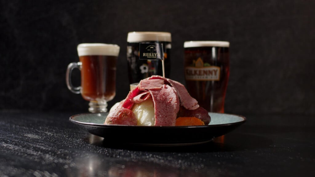 Corned Beef And Cabbage At Reilly's Public House In Piermont. The Irish Owned Restaurant Goes All Out For St. Patrick's Day.