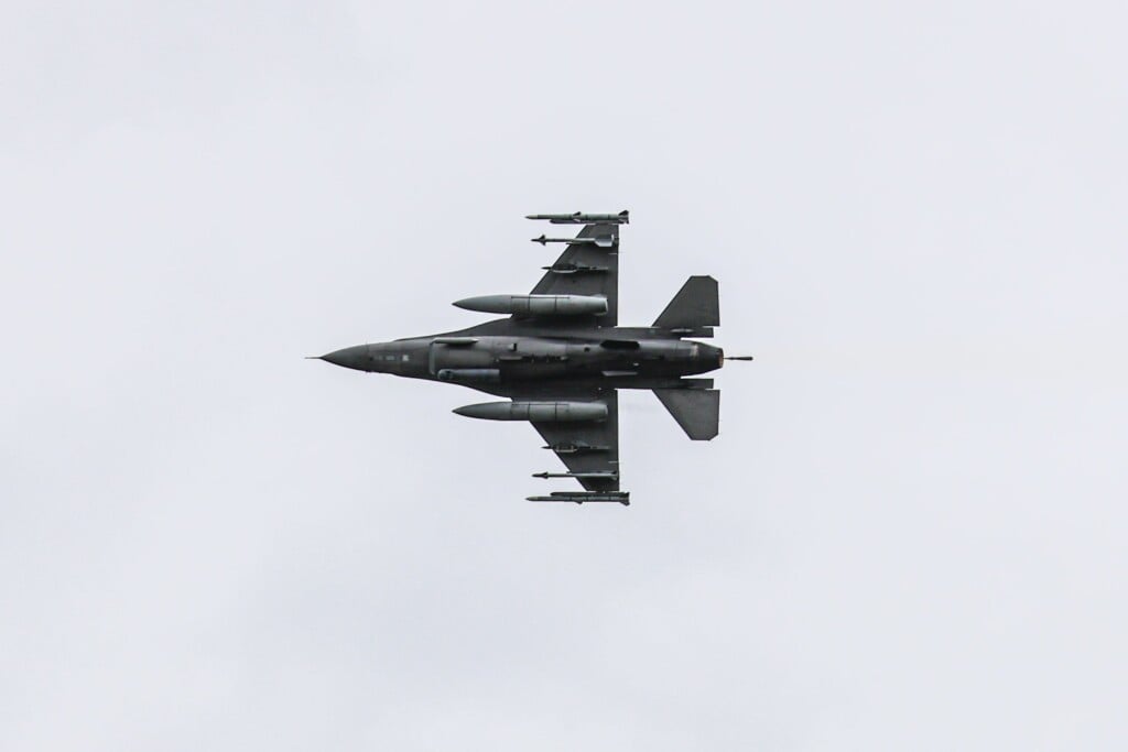 Norad Fighter Jets Do A Demonstation Of How They Intercept A Civilian Aircraft At The 2025 Ny Air Show At Orange County Airport In Montgomery, Ny On August 24, 2025.