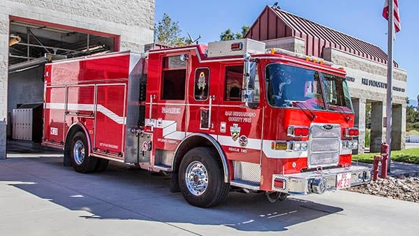 A San Bernardino County Fire Protection District Type 1 Fire Engine, Pictured In An Undated Photo.