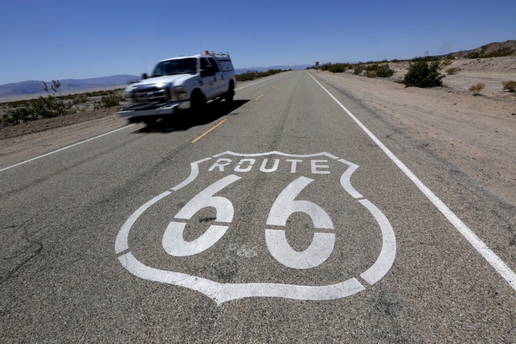 A Route 66 Marker, Part Of The Newly Named Mojave Trails National Monument, Is Shown Near Amboy, California