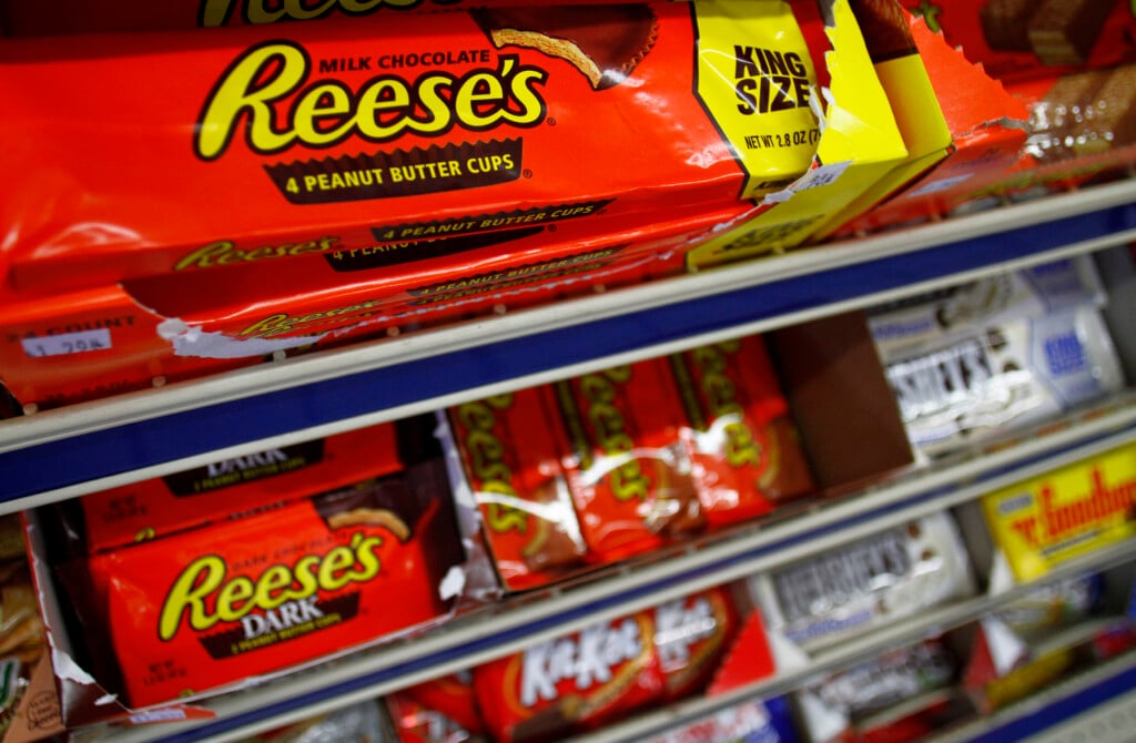 Packets Of Reese's Peanut Butter Cups, A Hershey Product, Are Displayed At A Gas Station In Phoenix