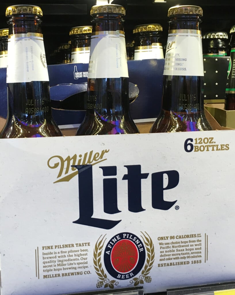 Miller Lite Beer Bottles Are Seen For Sale At A Store In Manhattan, New York