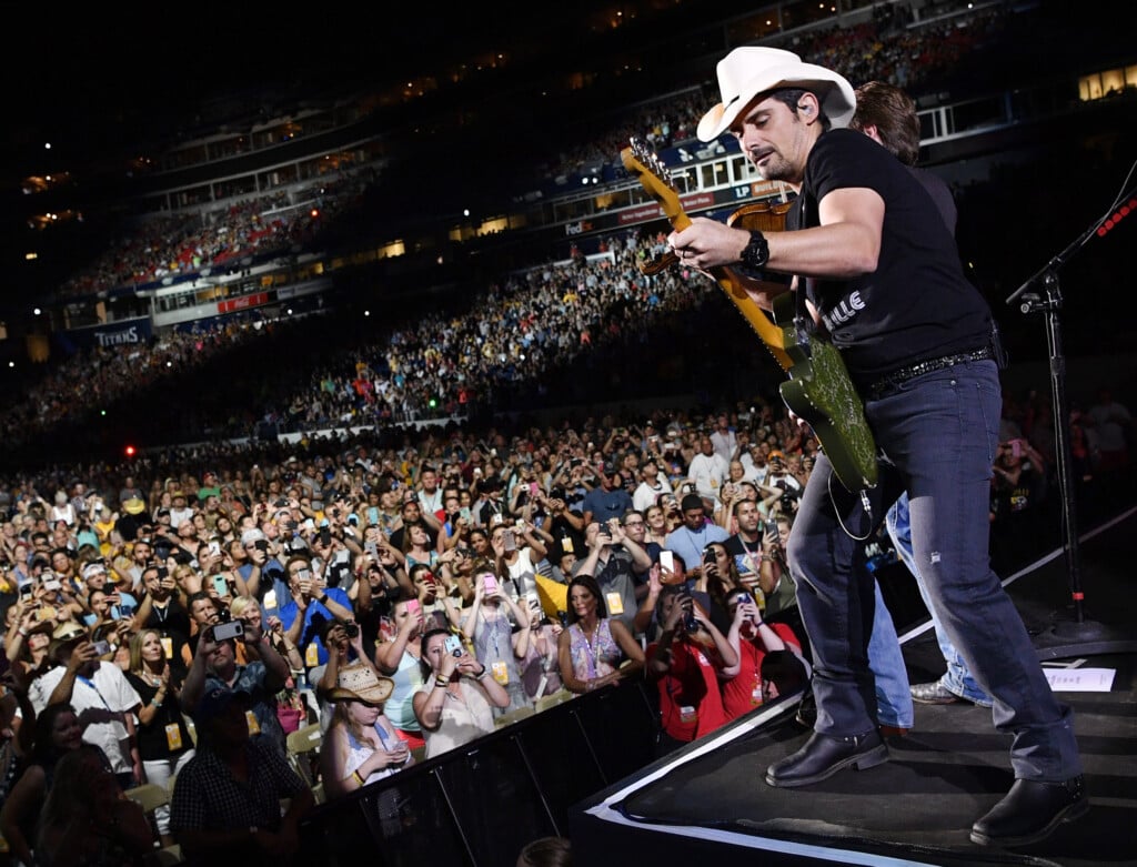 Brad Paisley Performs During The Night Concert On The Final Night Of The Annual Cma Music Festival At Nissan Stadium In Nashville, Tennessee, On June 11, 2017.