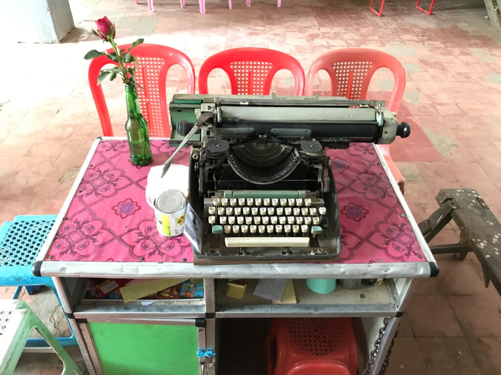 A Typewriter Is Seen At The Courthouse In Yangon