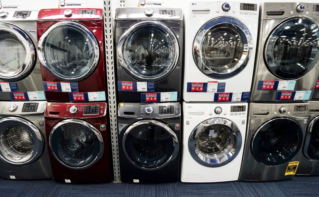 Washing Machines Are Displayed For Sale At A Best Buy Store In Denver