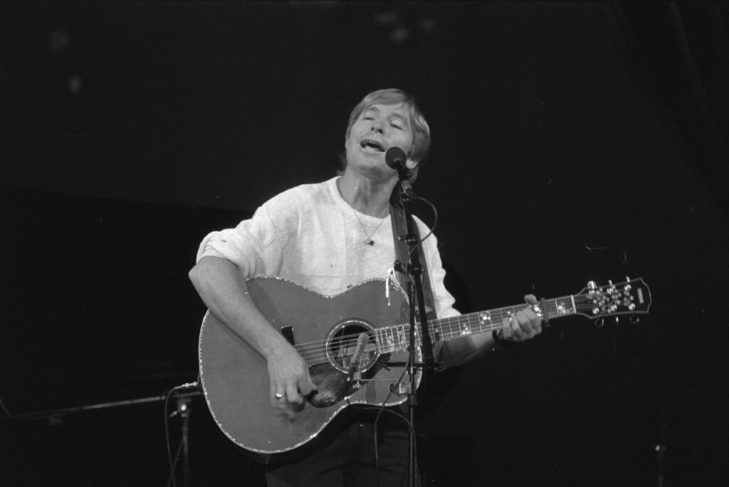Us Singer John Denver Performs During Soviet Union Tour In Moscow