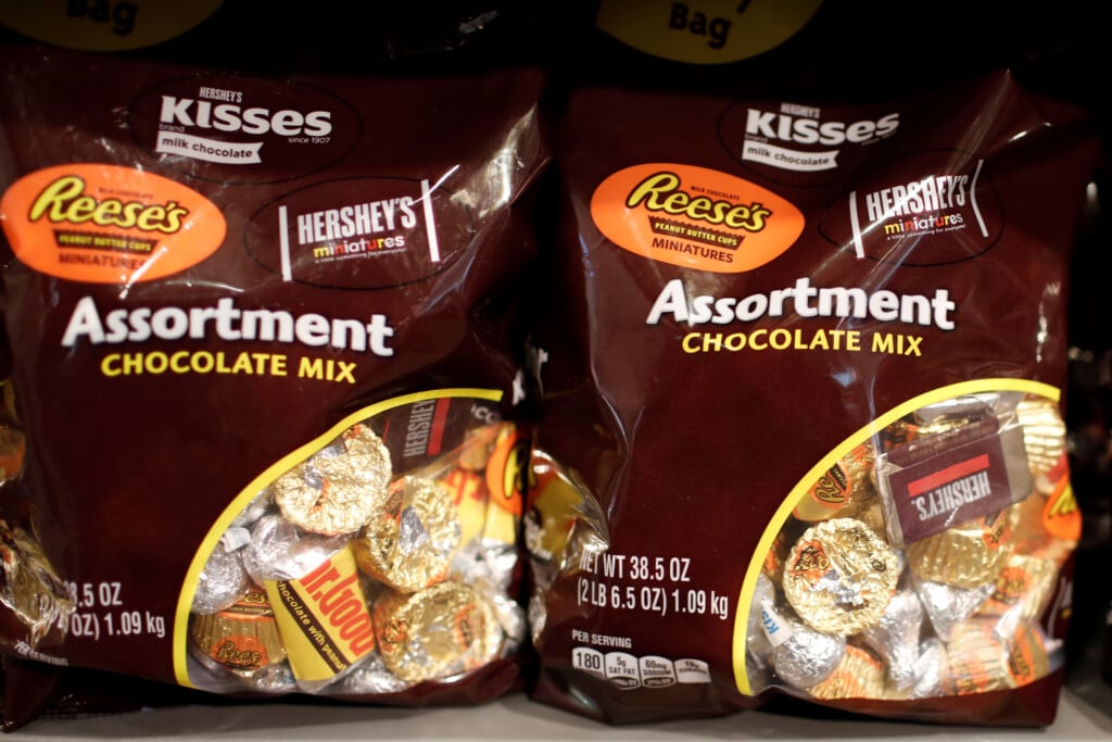 Assorted Hershey's Chocolate Candies Are Seen Displayed For Sale In A Shop In New York City