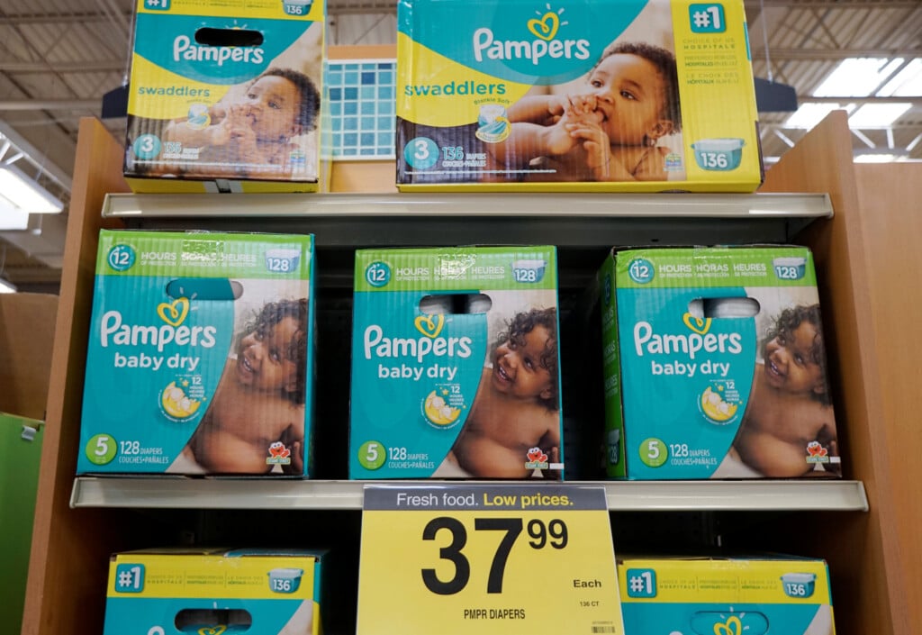 A Display Of Pampers Diapers Are Seen On Sale In Denver