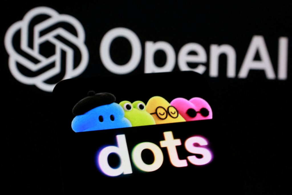Illustration Shows Openai And Dots Logos