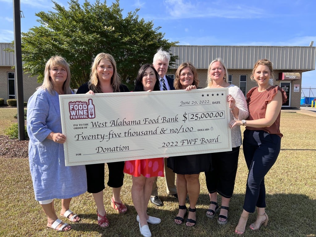 West Alabama Food Bank Wine Fest Donation