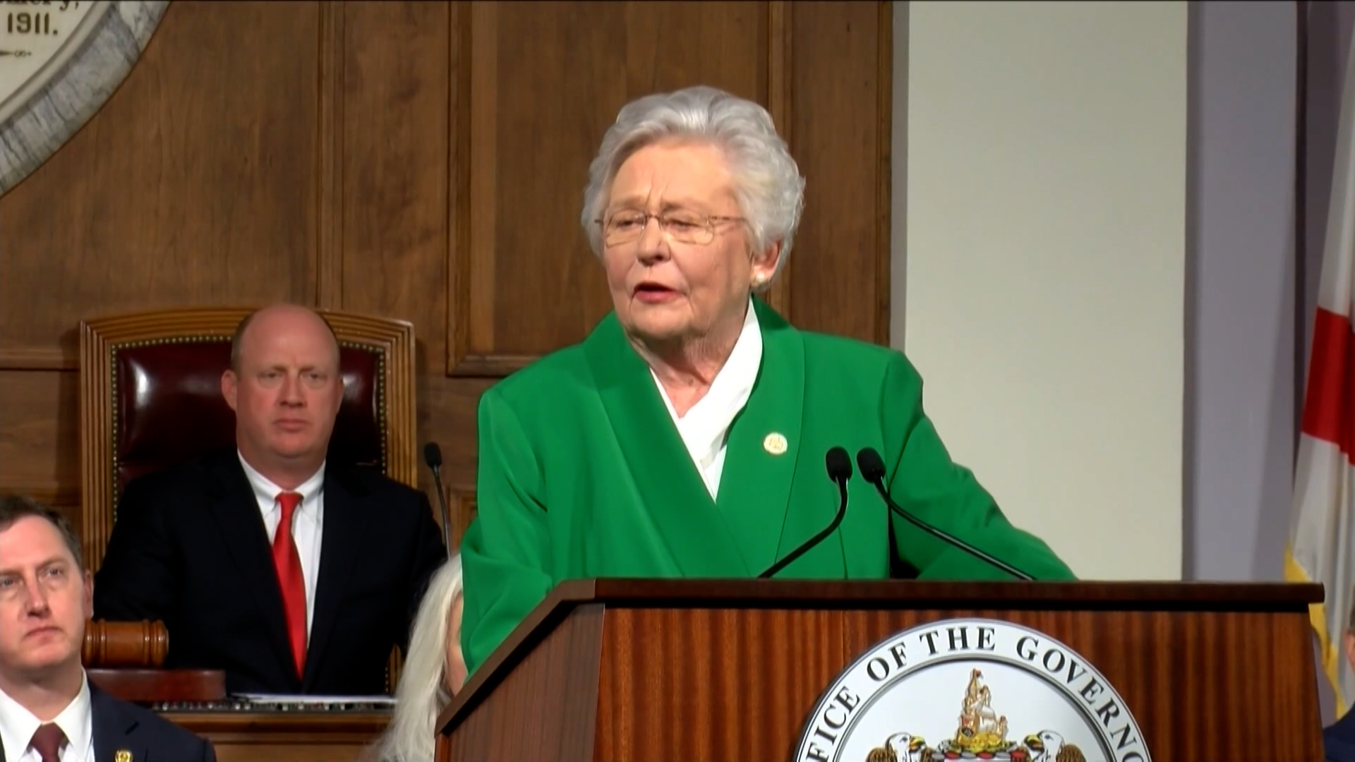 Alabama Governor Kay Ivey urged the legislators to pass a bill for a one-time tax rebate of up to $800. (Photo: WVUA 23)