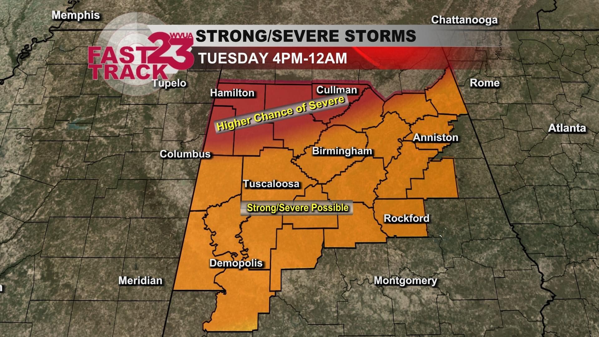 Strong To Severe Storms Late This Afternoonevening Tuesday Morning