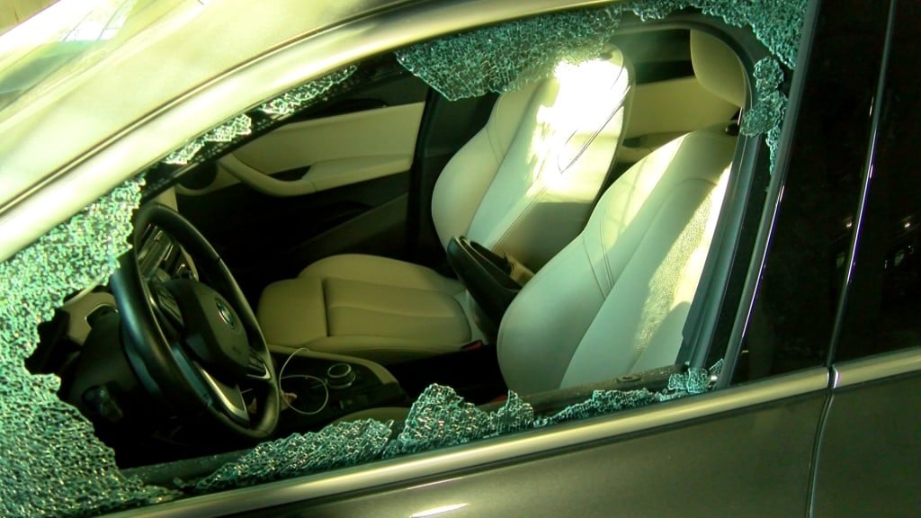 Car Break In Window Smashed
