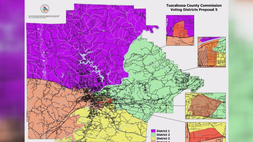 Tuscaloosa County Redistricting Map