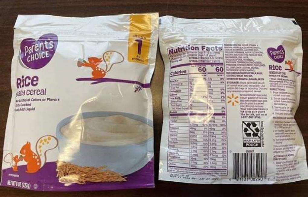 Baby Cereal Recall
