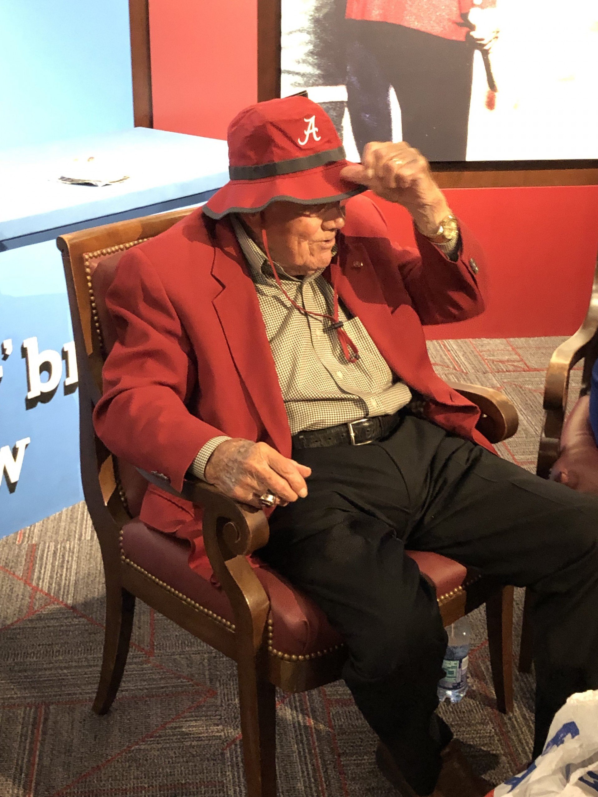 FORMER ALABAMA FOOTBALL PLAYER CELEBRATES 100TH BIRTHDAY AT PAUL W