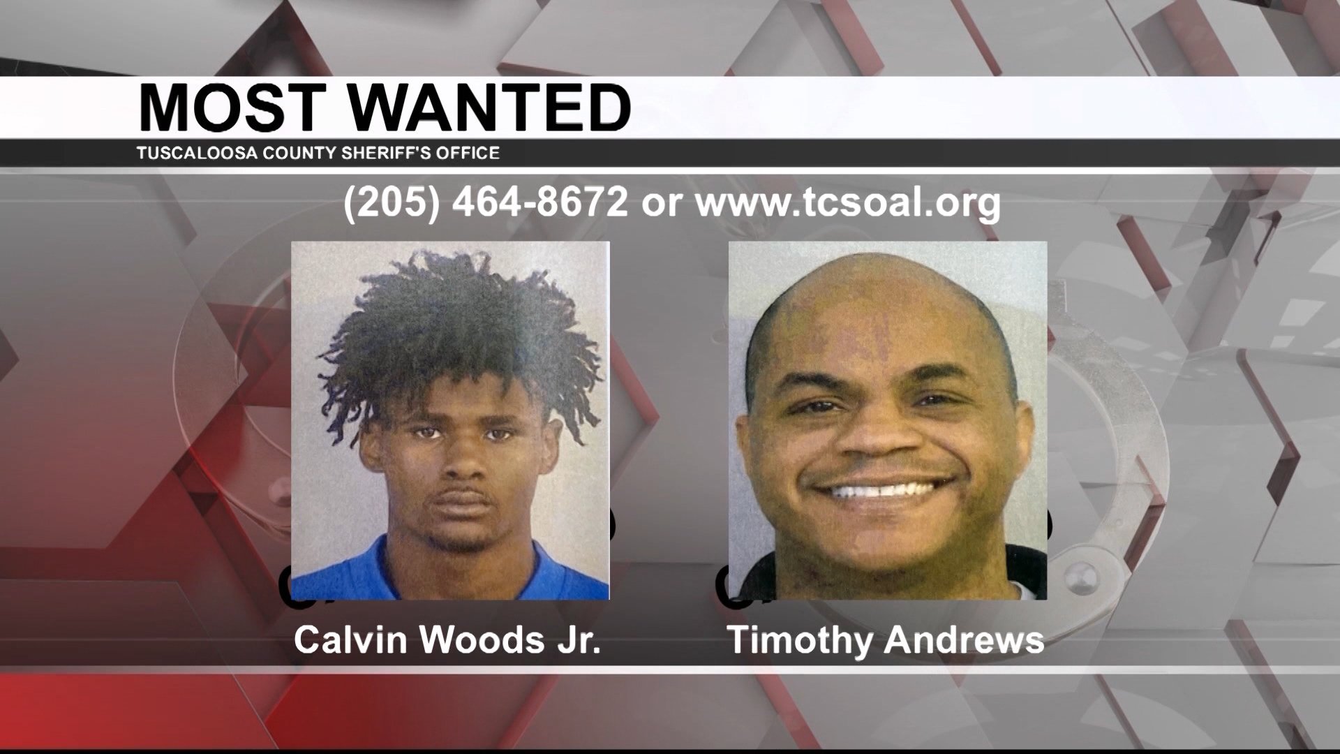 Tuscaloosa’s Most Wanted: Aug. 25, 2021 - WVUA 23