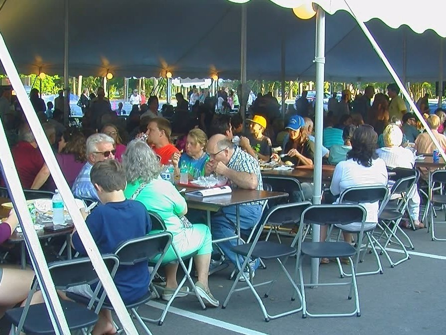 Crowds enjoy the food at the Wilmington Greek Festival. (Photo: WWAY)