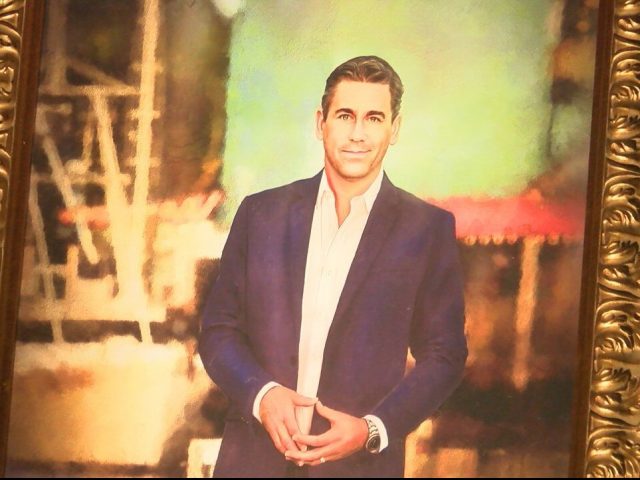 Kenny Barnes' portrait of Randy Aldridge in Southport. Photo By: Alexa Block/WWAY